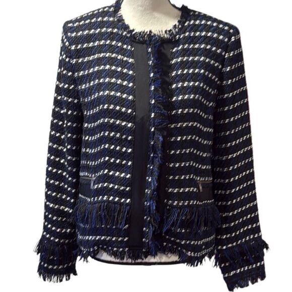 NWOT Halogen raw edge tweed jacket - Picture 1 of 10